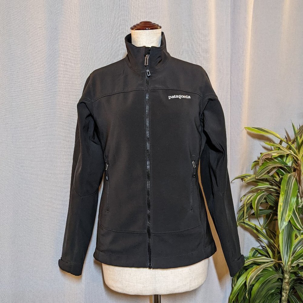 Patagonia Black Softshell Water Repellant Pockets Adze Jacket XS - Picture 3 of 12